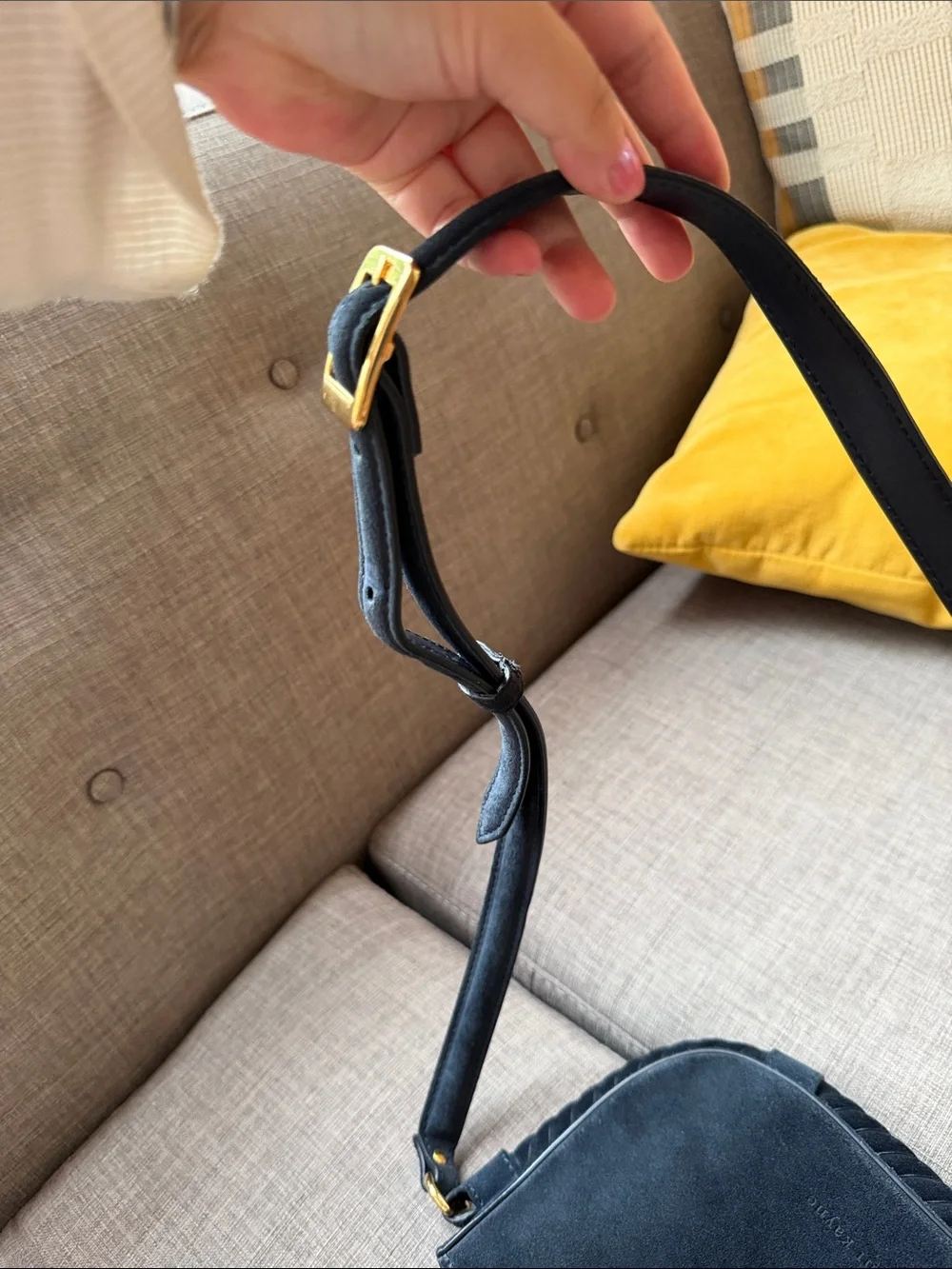 Jenni Kayne Classic Suede Crossbody Navy